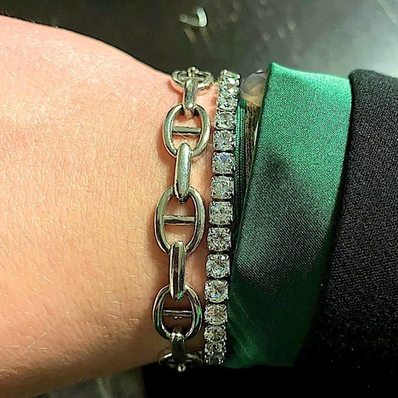 NEW STERLING SILVER MARINER BANGLE CUFF ADJUSTABLE RESIZABLE BRACELET - Picture 11 of 13